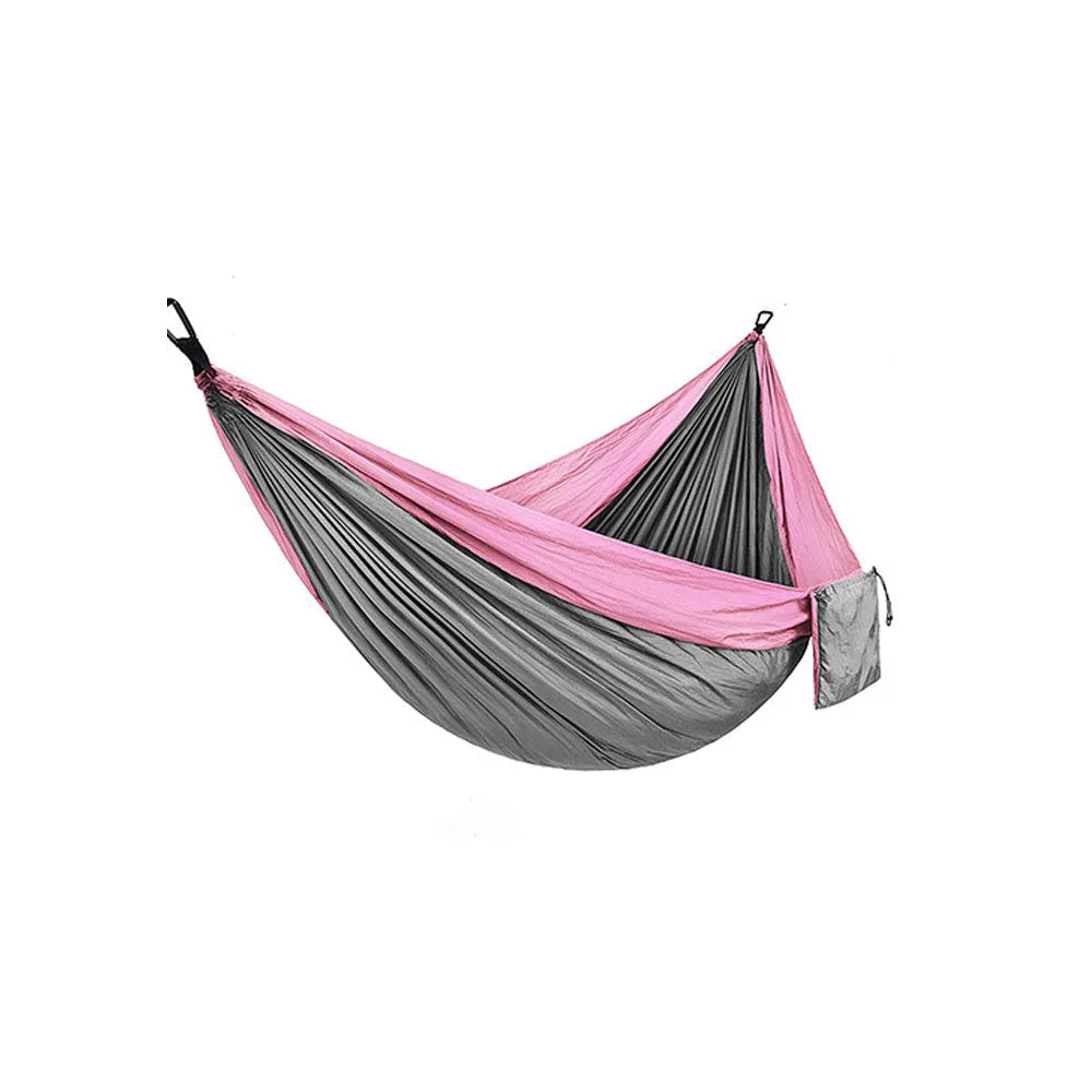 Backpacking hammock 270x140cm in 210T nylon with tree straps and buckles for outdoor camping