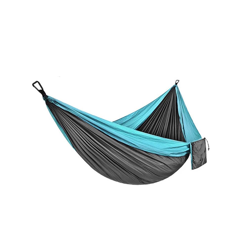 Backpacking hammock 270x140cm in 210T nylon with tree straps and buckles for outdoor camping
