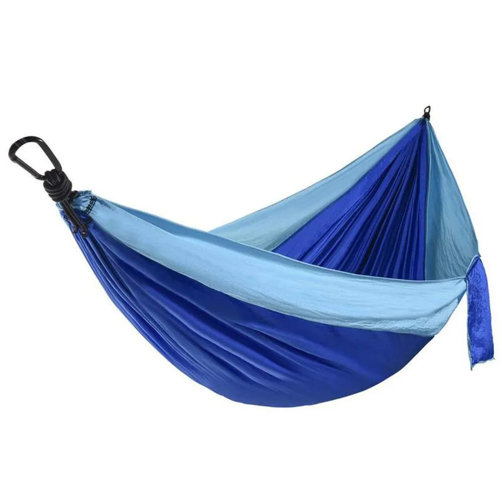 Backpacking hammock 270x140cm in 210T nylon with tree straps and buckles for outdoor camping