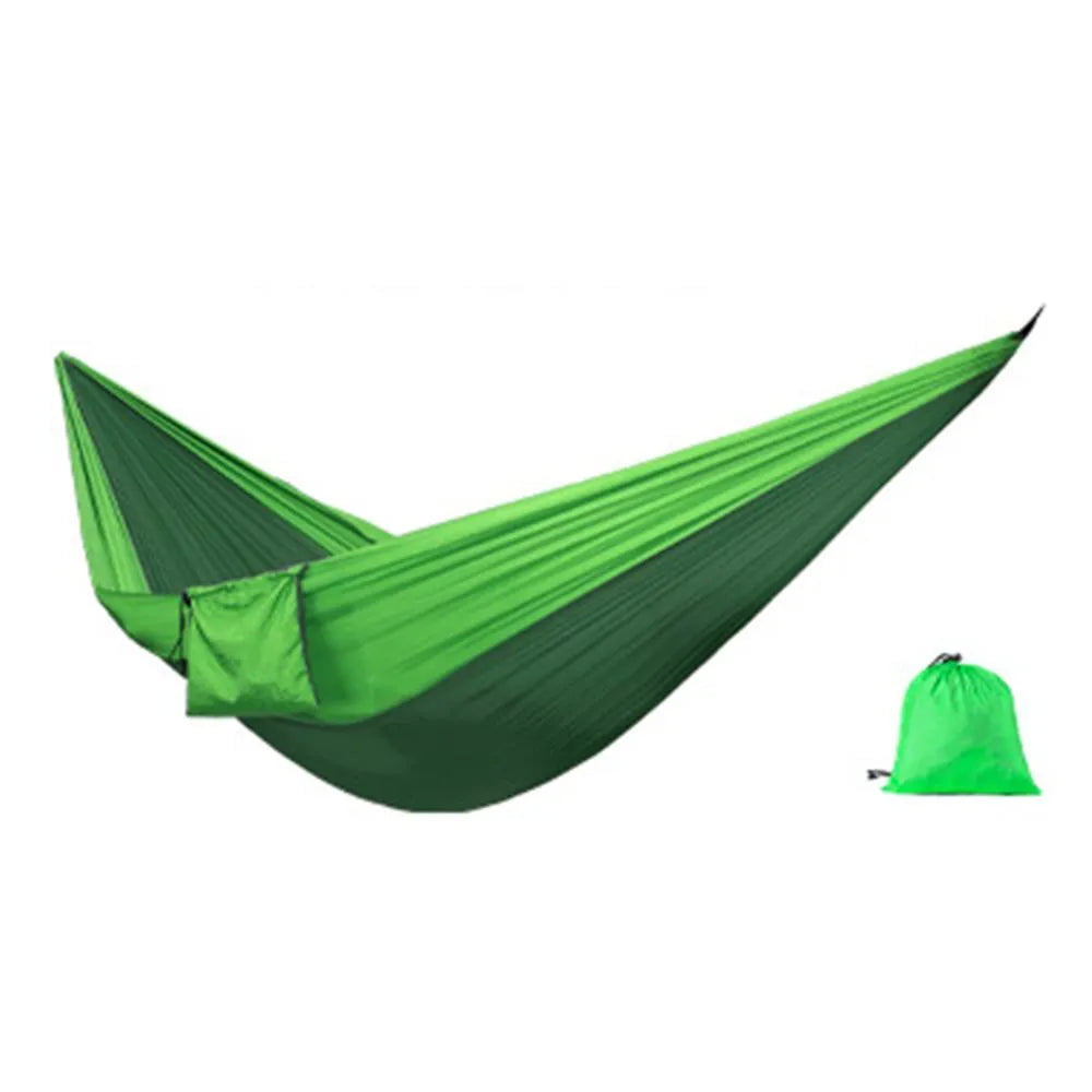 Backpacking hammock 270x140cm in 210T nylon with tree straps and buckles for outdoor camping