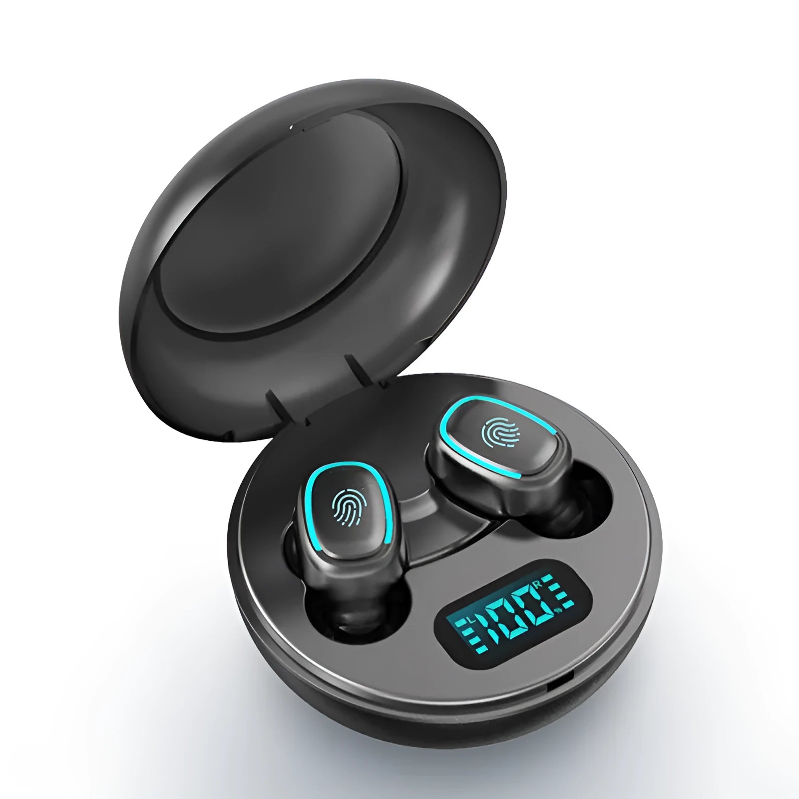 Private mode TWS 5.0 Bluetooth wireless earbuds in white, black, and red colour options