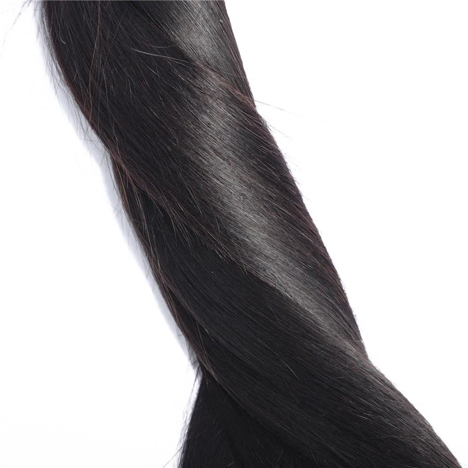 Smooth real hair weave in natural colour, 8-30 inch lengths, machine made