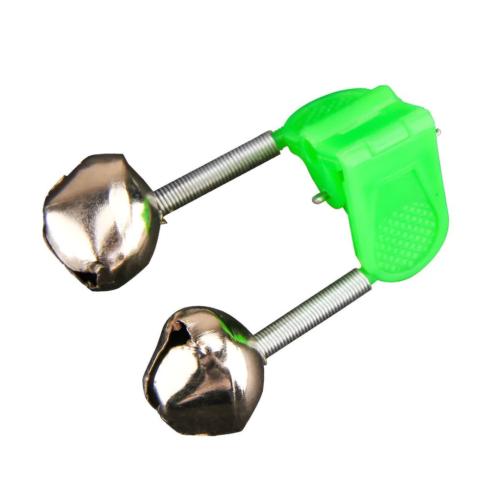 Set of ABS plastic and metal fishing rod alarm bells with a multi-function jack for night fishing.
