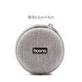 Portable anti-stress EVA earphone storage bag rectangular gray black