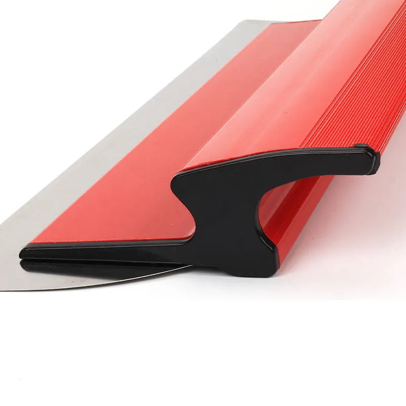 40cm leveling scraper wall paint tool with red handle and metal blade for putty and wallpaper