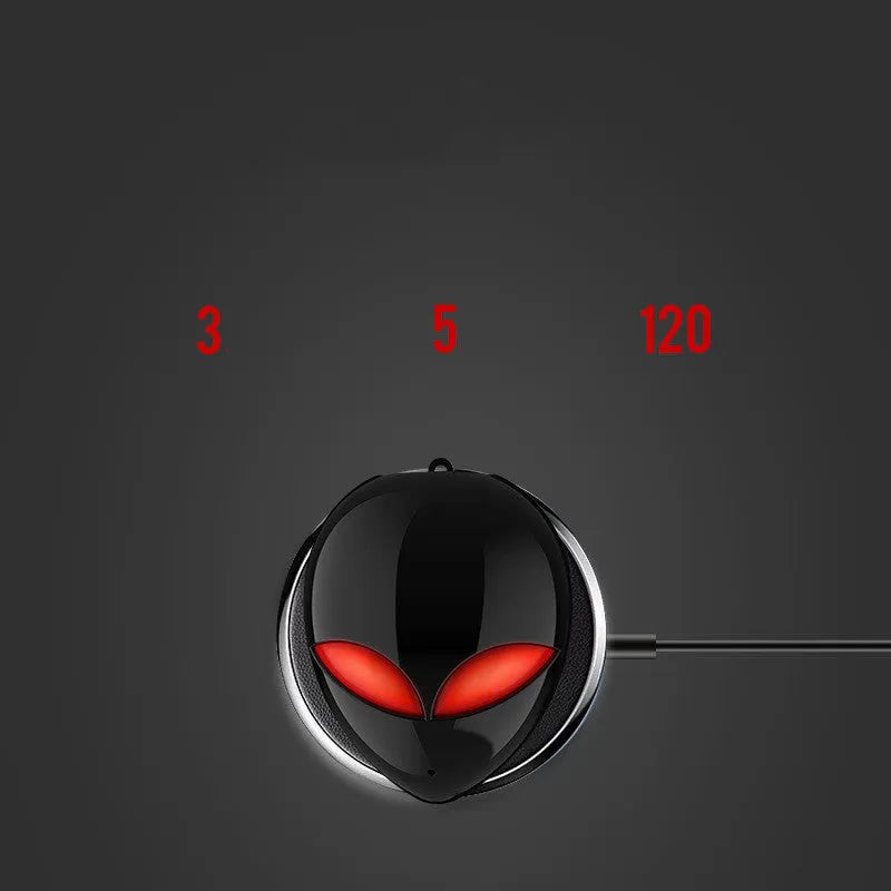 Creative Outer T8 Starman alien-design wireless Bluetooth earbuds in red or blue with a charging case.