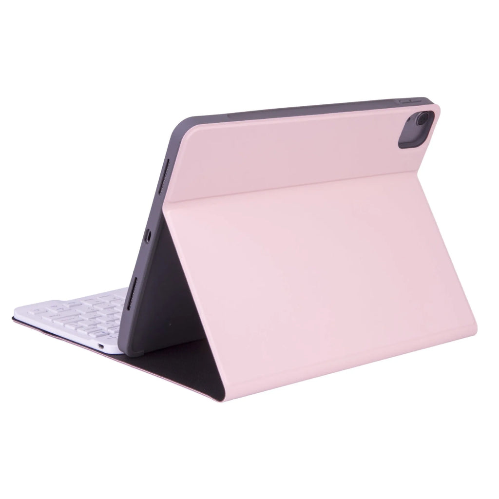 External Bluetooth keyboard with split leather case in green and black colour option