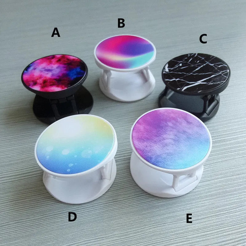 Folding mobile phone stand in colour option B with thermal transfer aluminium sheet finish