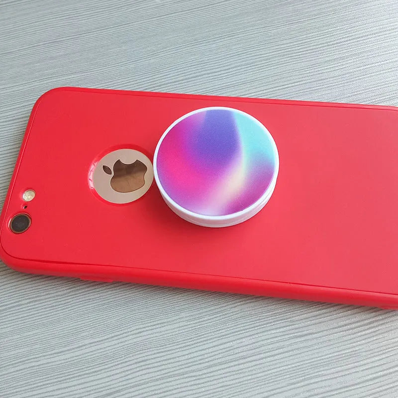 Folding mobile phone stand in colour option B with thermal transfer aluminium sheet finish