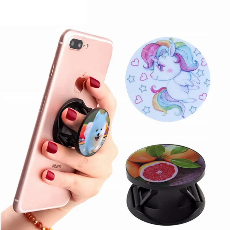 Folding mobile phone stand in colour option B with thermal transfer aluminium sheet finish
