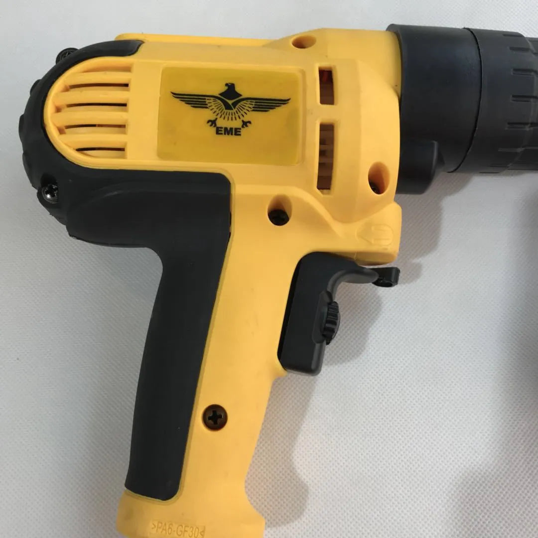 Yellow rechargeable electric chain belt screw machine with automatic nail feeding system