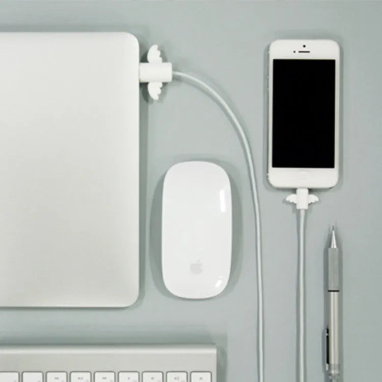 Silicone cable protective cover in white and black colours with L and S size options