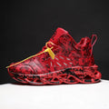 Men's camouflage print high-top basketball shoes on a white background.