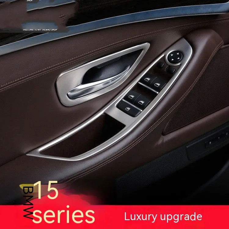 BMW 5 Series F10 interior door handle decorative trim strip in gloss black finish