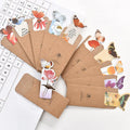 A single butterfly-shaped paper bookmark on a white background, showing its flat design and approximate 13.5cm by 5.5cm size.