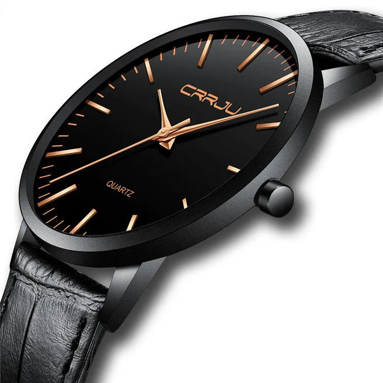 Casual quartz watch with alloy case and choice of mesh or leather strap in various colour combinations