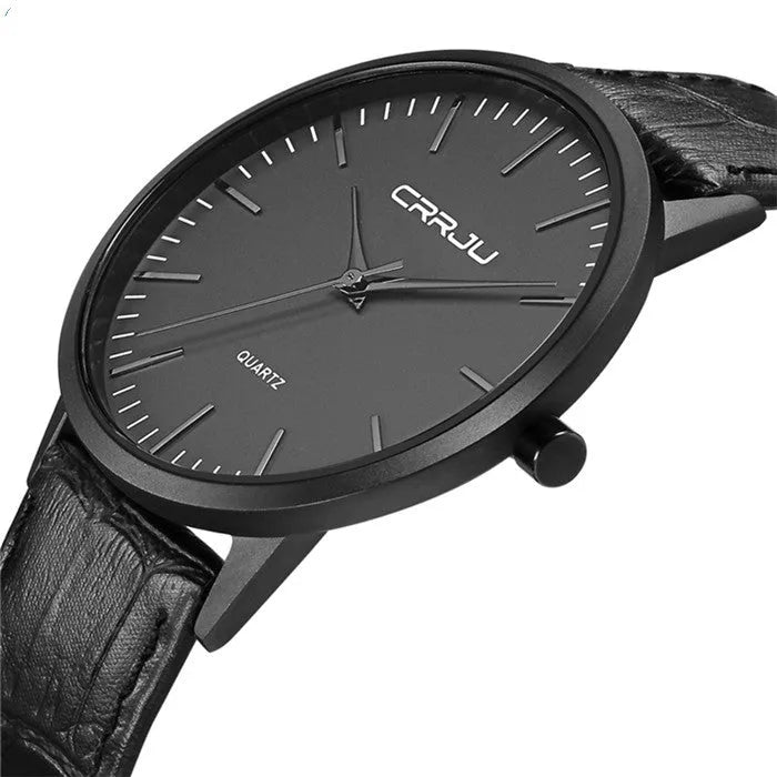 Casual quartz watch with alloy case and choice of mesh or leather strap in various colour combinations