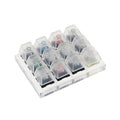 White CHERRY mechanical keyboard with multiple switch types for testing.