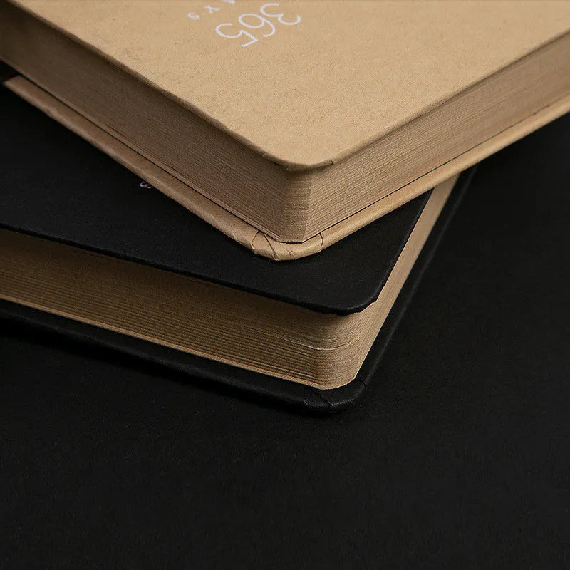 Locked A5 hardcover diary with metal security mechanism in beige camel and ya black colour options