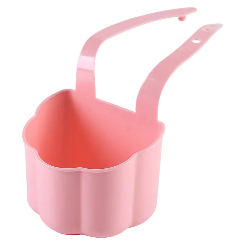 Nordic style plastic sink drain basket in dark blue colour measuring 20x10x7.5 cm
