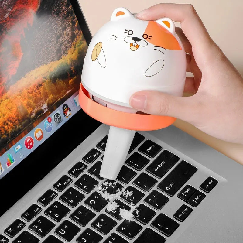 Laiting mini desktop USB vacuum cleaner with flat nozzle for keyboard cleaning