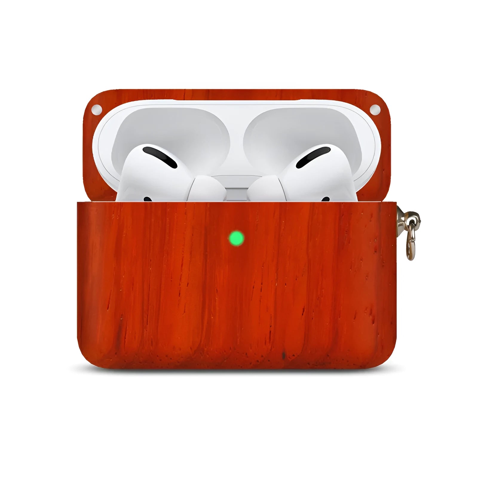 Solid wood Bluetooth earphone sleeve in choices of bamboo, cherry, maple, walnut, or huali wood.