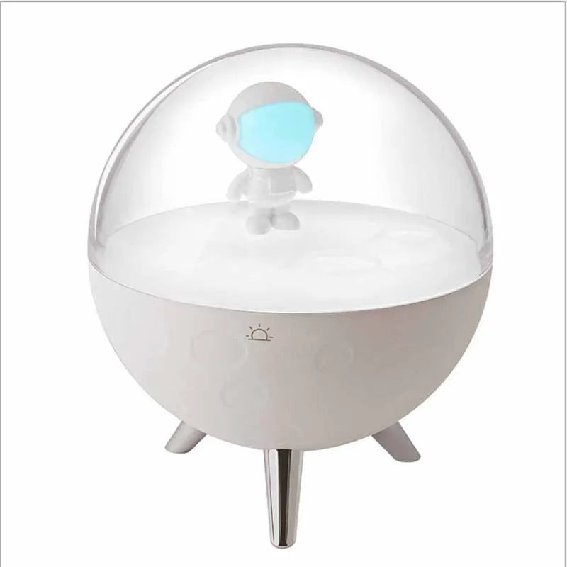 USB-powered cartoon night light LED desk lamp with plastic shade in modern simple style