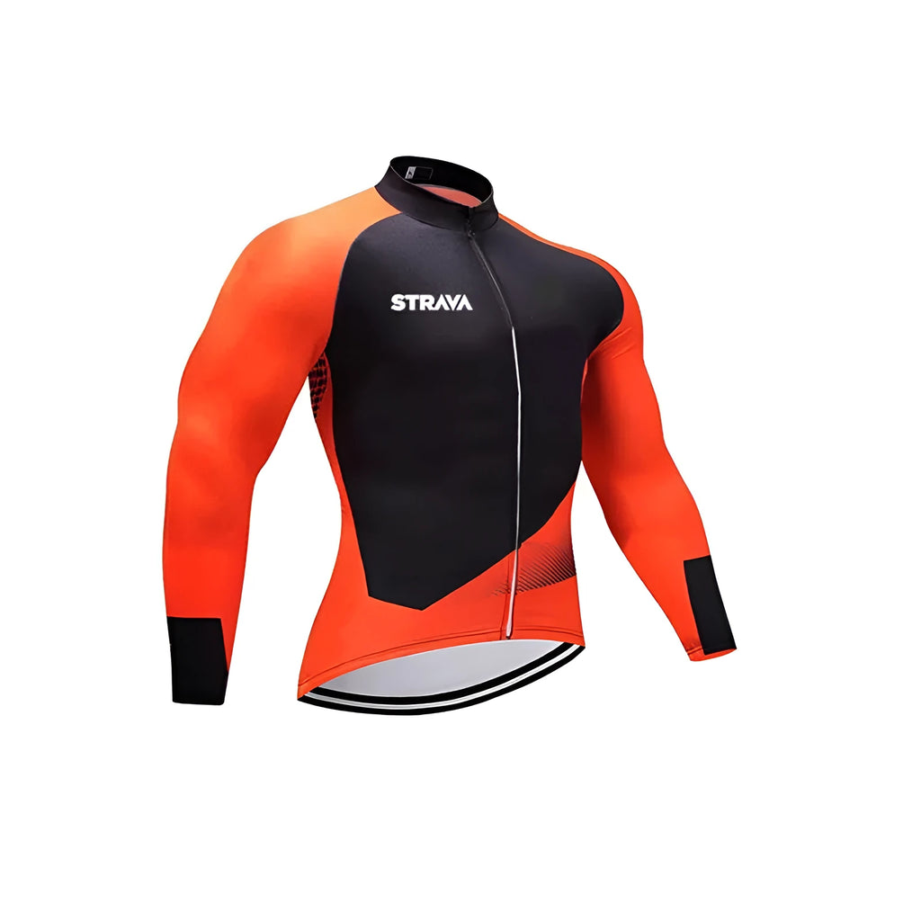 Ono brand patterned short-sleeved cycling jersey with mesh panels for breathability