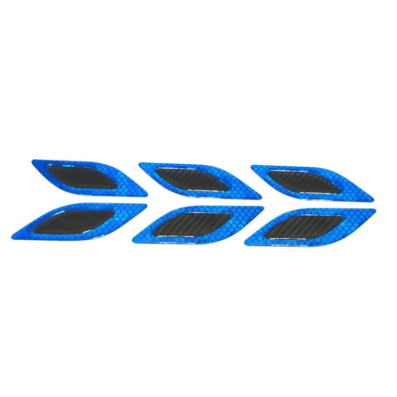 Resin car hood decoration leaf plate 290x35mm in blue for scratch protection