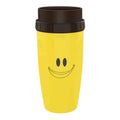 Twist-top double wall insulation travel cup with silicone membrane seal in cartoon design