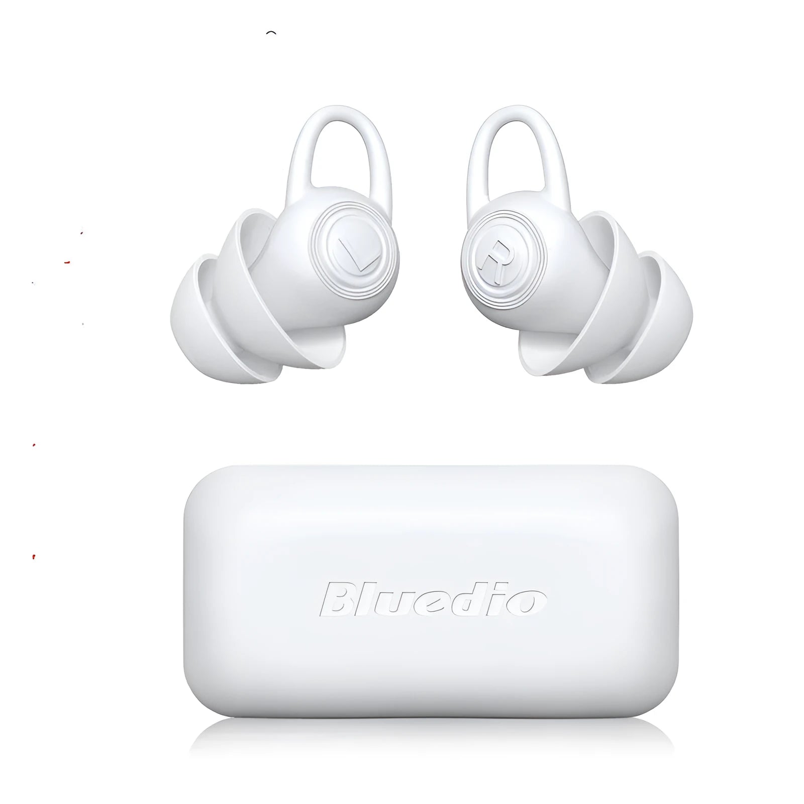 White silicone ear plugs for noise reduction with all-size design