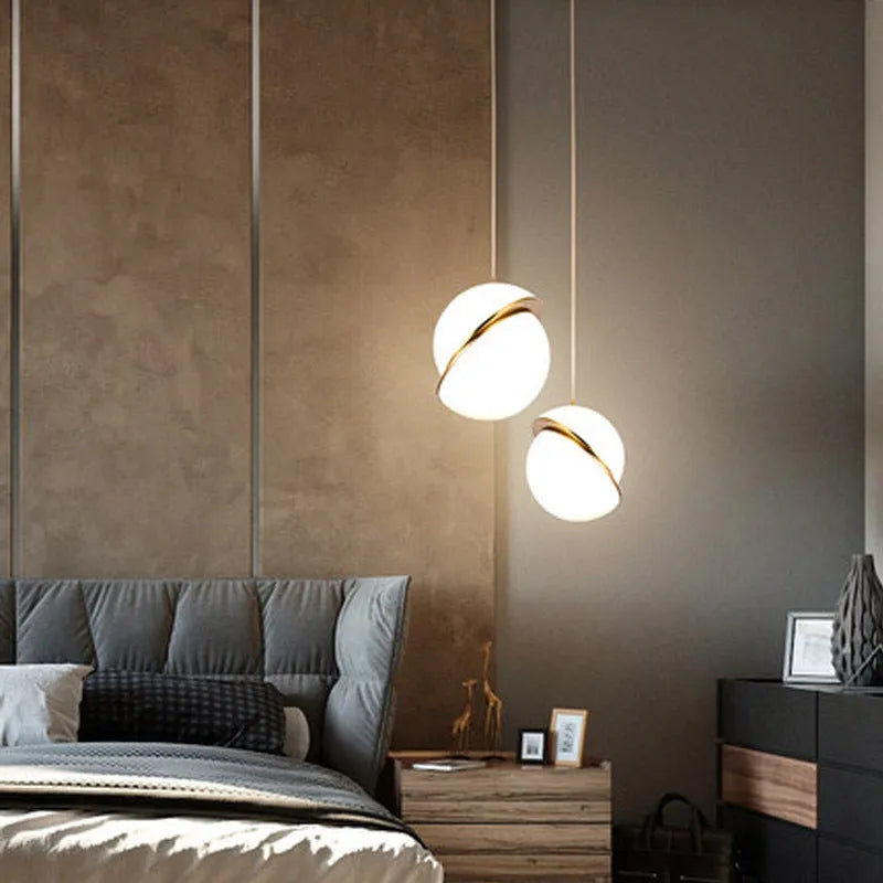 Nordic minimalist industrial table lamp with iron body and glass lampshade, 300mm diameter by 350mm height, push button switch