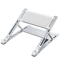 Silver aluminium notebook cooling pad with semiconductor refrigeration and adjustable tilt angle