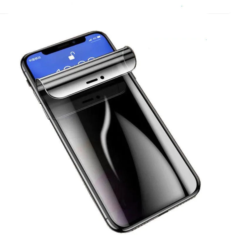 Privacy hydrogel film screen protector for Apple iPhone with anti-peeping, anti-scratch, and automatic repair