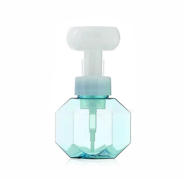 Foam flower bottle with non-woven fabric cover in blue, green, pink, and yellow colour options for craft adhesive application.
