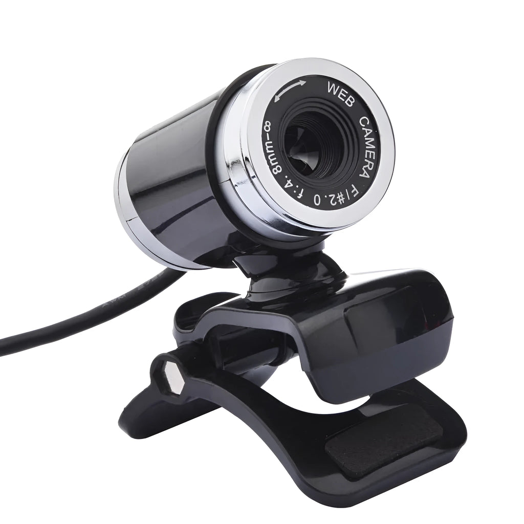 USB desktop webcam with auto focus, plastic and iron body, 1m cable on a Windows computer
