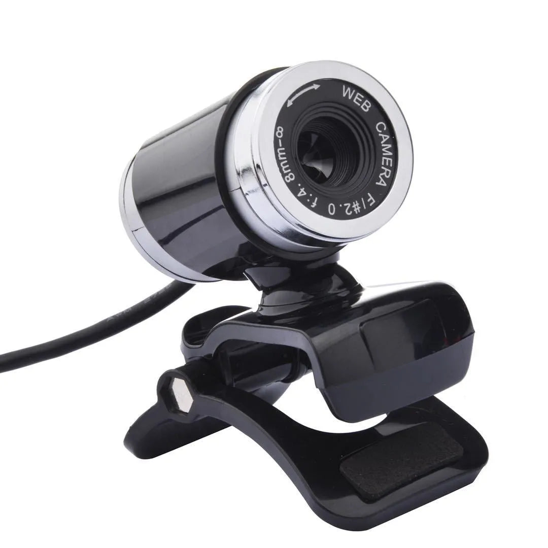 USB desktop webcam with auto focus, plastic and iron body, 1m cable on a Windows computer