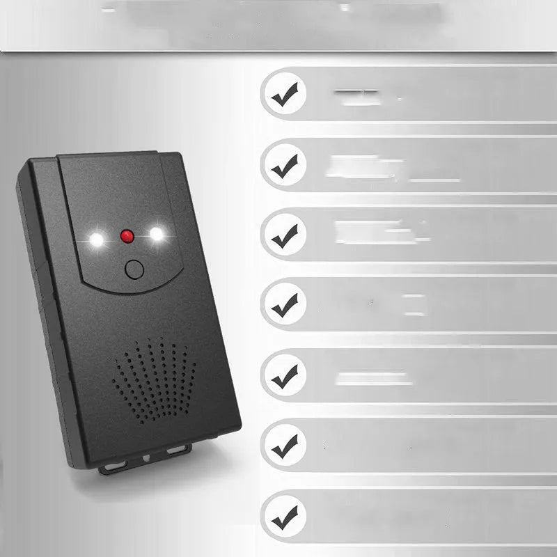 Black car mouse repeller microwave electronic device with square shape, 12.5x6.5x3.2cm