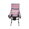 Large moon chair with aluminium alloy frame in red