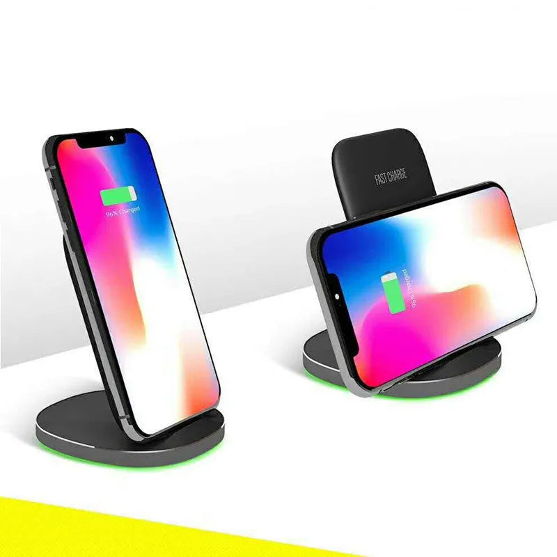 Vertical wireless charging dock in black and white colour options