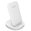 Vertical wireless charging dock in black and white colour options