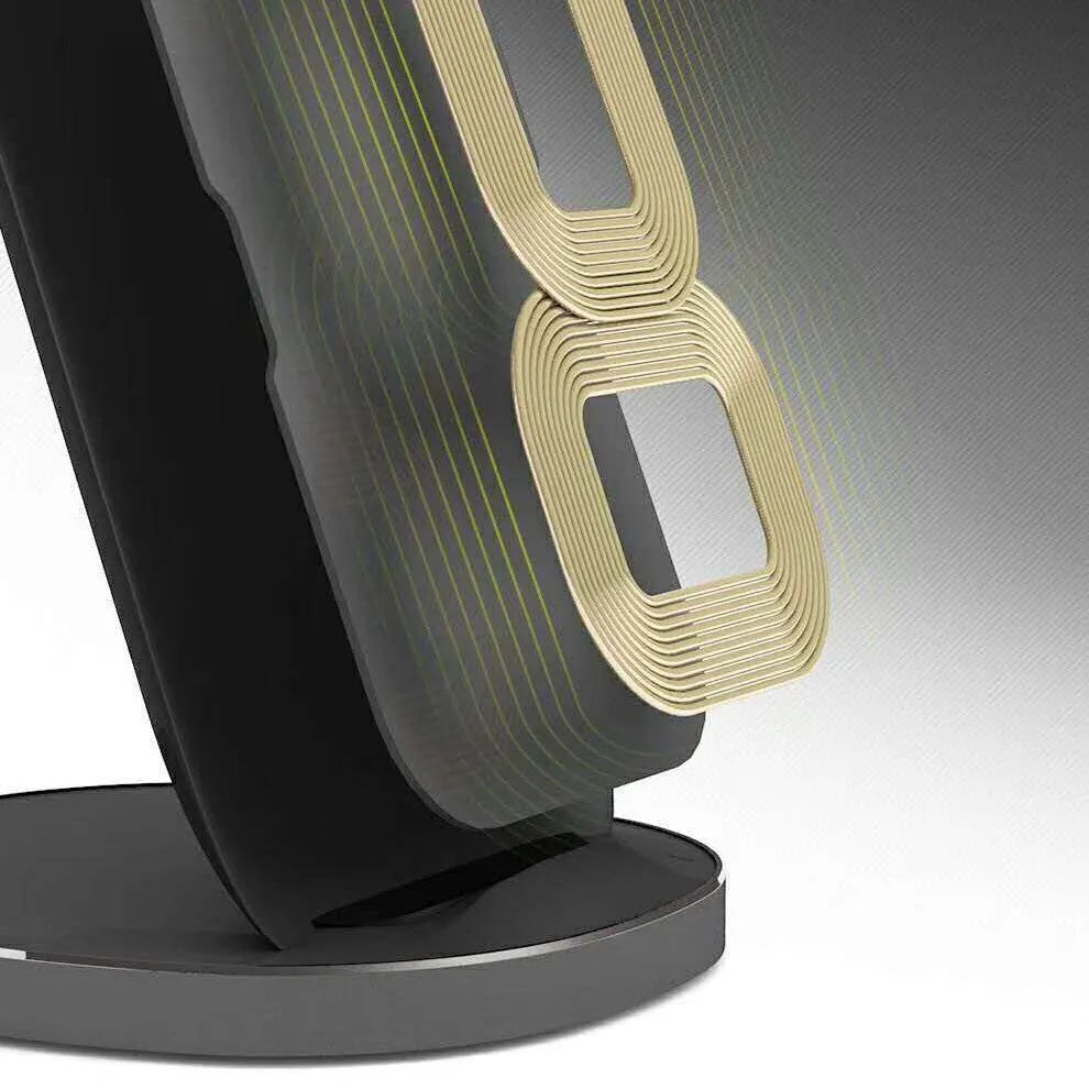 Vertical wireless charging dock in black and white colour options