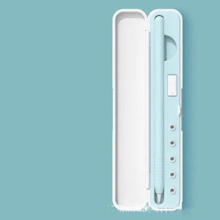 Hard shell protective travel case for Apple Pencil 1st and 2nd Generation in purple colour.