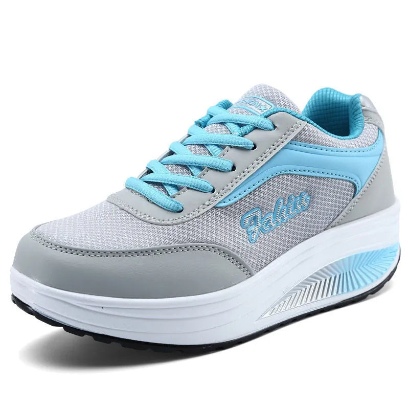 Women's heelless travel shoe with mid-heel in multiple colour options