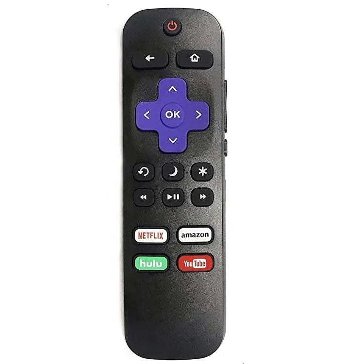 Black Roku TV remote control compatible with models 1, 2, 3, 4, LT, HD, XD, XS Express and Premiere
