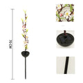 Solar-powered cherry blossom firework string lights for outdoor garden decoration