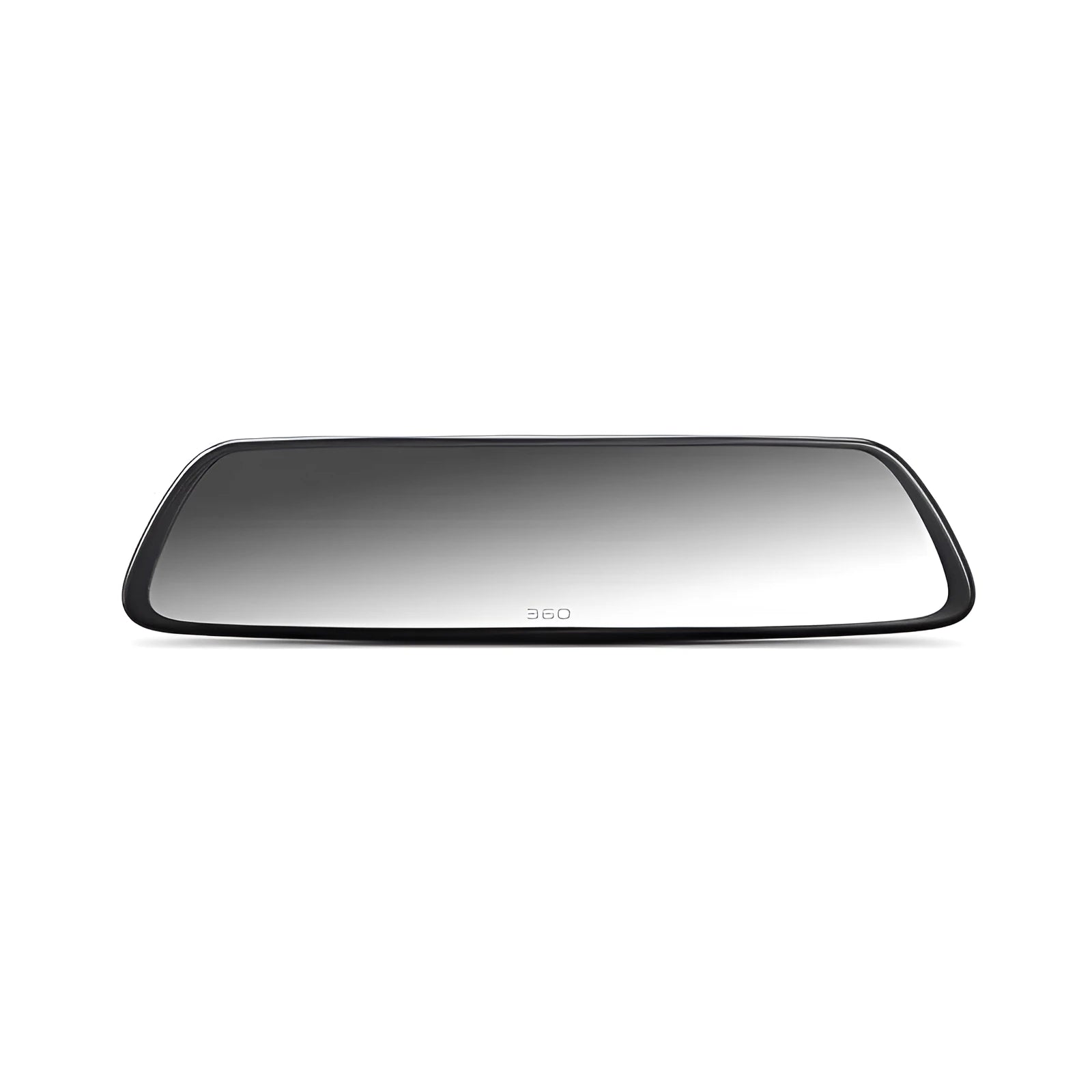Black 360 driving recorder with night vision mounted on vehicle windshield