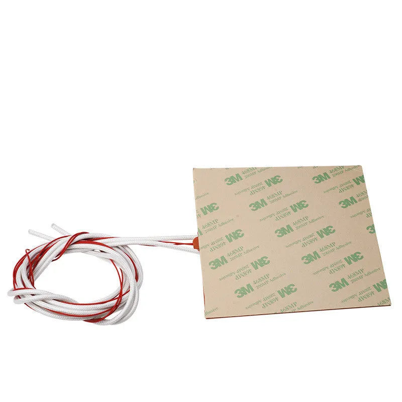 Orange silicone rubber heating pad for 3D printer hot bed accessory with strong heat resistance
