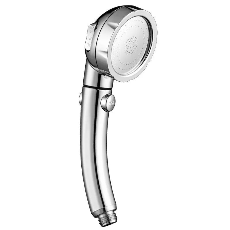ABS handheld shower head with universal 4-point interface in blue, white, electroplating or UV finish