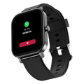 Health smart watch with 1.69-inch screen, wireless Bluetooth, zinc alloy body, and liquid silicone wristband in black.